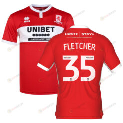 Isaac Fletcher 35 Middlesbrough 2022-23 Home Jersey - Red/White