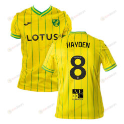 Isaac Hayden 8 Norwich City 2022-23 Home Jersey - Yellow