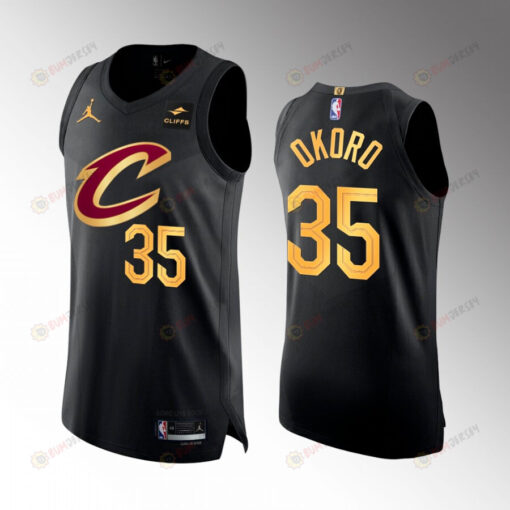 Isaac Okoro 35 2022-23 Cavaliers Statement Edition Jersey Black