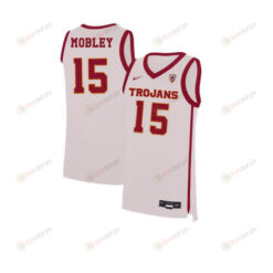 Isaiah Mobley 15 USC Trojans Elite Basketball Men Jersey - White