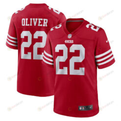 Isaiah Oliver 22 San Francisco 49ers Game Player Jersey - Scarlet