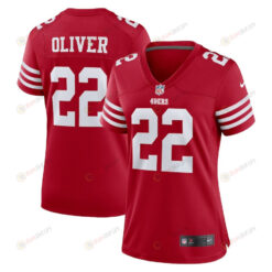 Isaiah Oliver San Francisco 49ers Women's Player Game Jersey - Scarlet