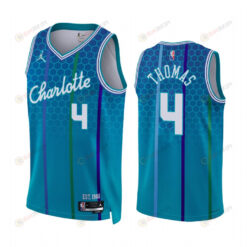 Isaiah Thomas 4 Charlotte Hornets 2022-23 City Edition Blue Jersey