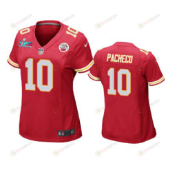 Isaih Pacheco 10 Kansas City Chiefs Super Bowl LVII Game Jersey - Women Red