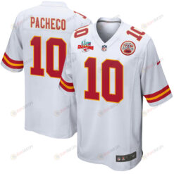 Isiah Pacheco 10 Kansas City Chiefs Super Bowl LVII Champions 3 Stars Men's Jersey - White