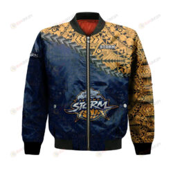 Island Storm Bomber Jacket 3D Printed Grunge Polynesian Tattoo