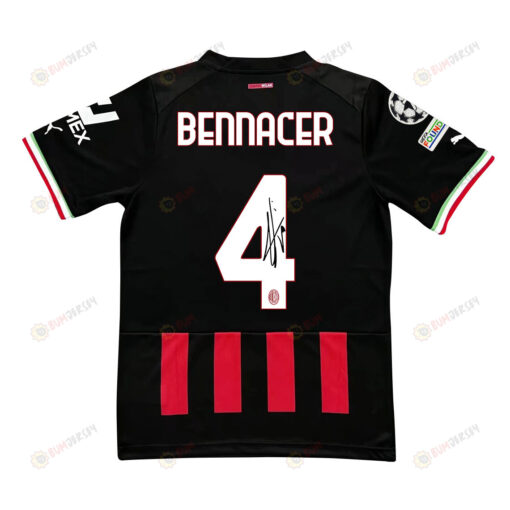 Isma?l Bennacer 4 Signed AC Milan 2022/23 Home Men Jersey - Red/Black