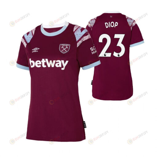 Issa Diop 23 West Ham United 2022-23 Home Women Jersey - Claret/Blue