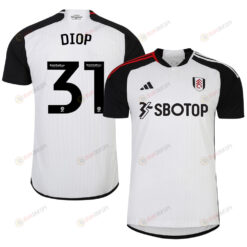 Issa Diop 31 Fulham FC 2023-24 EFL Home Men Jersey - White