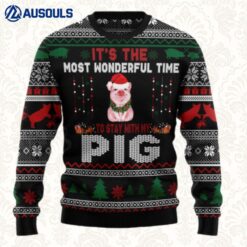 It? The Most Wonderful Time To Stay With My Pig Ugly Sweaters For Men Women Unisex
