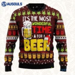 It'S The Most Wonderful Time For A Beer Christmas Ugly Sweaters For Men Women Unisex