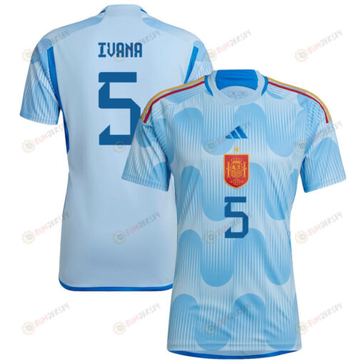 Ivana Andr?s 5 Spain 1 Star Women's National Team 2023-24 World Cup Away WOMEN Jersey