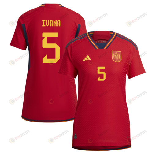 Ivana Andr?s 5 Spain Women's National Team 2023-24 World Cup Home Women Jersey