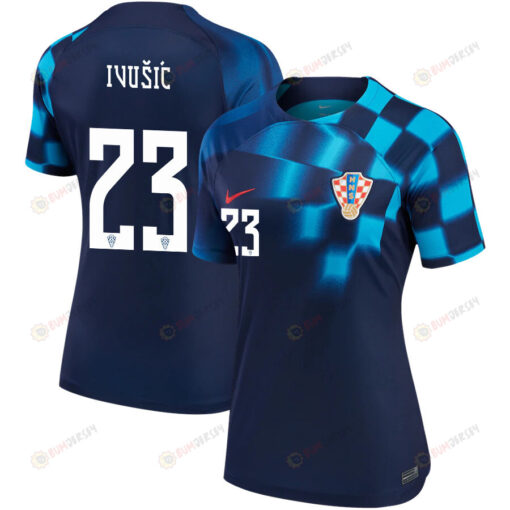 Ivica Ivu?i? 23 Croatia National Team 2022-23 Qatar World Cup Away Women Jersey