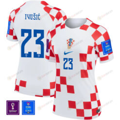 Ivica Ivu?i? 23 Croatia National Team 2022-23 Qatar World Cup Patch Home Women Jersey