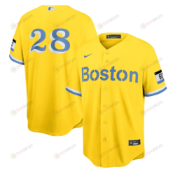 J.D. Martinez 28 Boston Red Sox City Connect Jersey - Gold/Light Blue