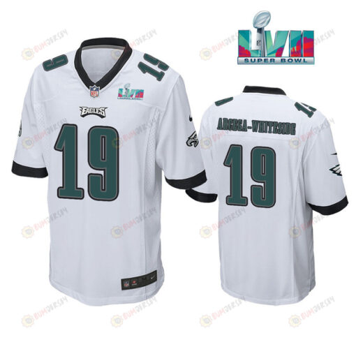 J.J. Arcega-Whiteside 19 Philadelphia Eagles Super Bowl LVII Game Player Men Jersey - White