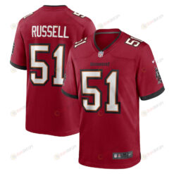 J.J. Russell Tampa Bay Buccaneers Game Player Jersey - Red