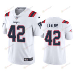 J.J. Taylor 42 New England Patriots White Vapor Limited Jersey