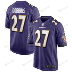 J.K. Dobbins 27 Baltimore Ravens Game Jersey - Purple