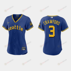 J.P. Crawford 3 Seattle Mariners 2023 City Connect Game Jersey - Women's Royal