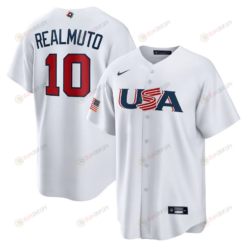 J.T. Realmuto 10 USA Baseball 2023 World Baseball Classic Jersey - White