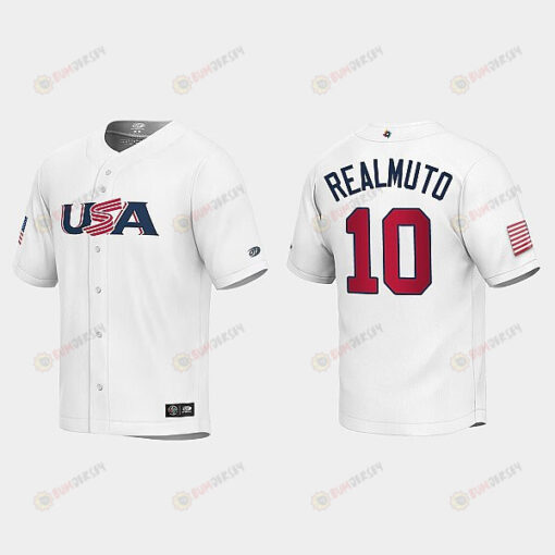 J.T. Realmuto 10 USA Baseball 2023 World Baseball Classic Youth Jersey