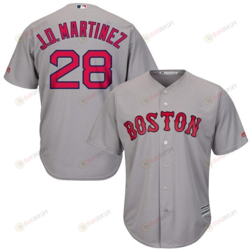 J.d. Martinez Boston Red Sox Road Official Cool Base Player Jersey - Gray