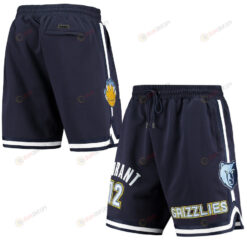 Ja Morant 12 Memphis Grizzlies Navy Team Player Shorts - Men