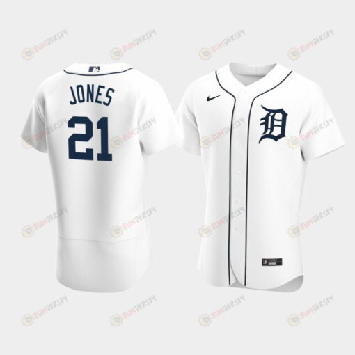 JaCoby Jones 21 Detroit Tigers White Home Jersey Jersey