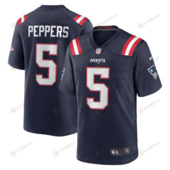 Jabrill Peppers 5 New England Patriots Game Men Jersey - Navy