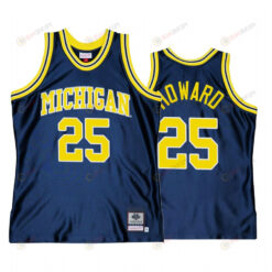 Jace Howard 25 Michigan Wolverines Navy Jersey Throwback College Basketball