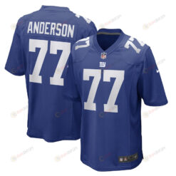 Jack Anderson 77 New York Giants Game Player Jersey - Royal