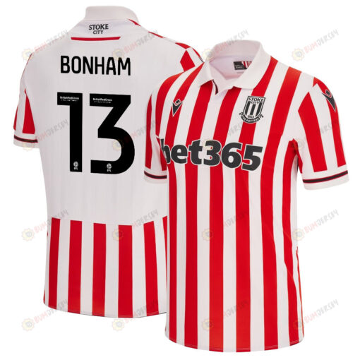 Jack Bonham 13 Stoke City FC 2023/24 Home Men Jersey - White Red