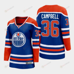 Jack Campbell 36 Edmonton Oilers 2022-23 Home Women Premier Breakaway Player Jersey Royal