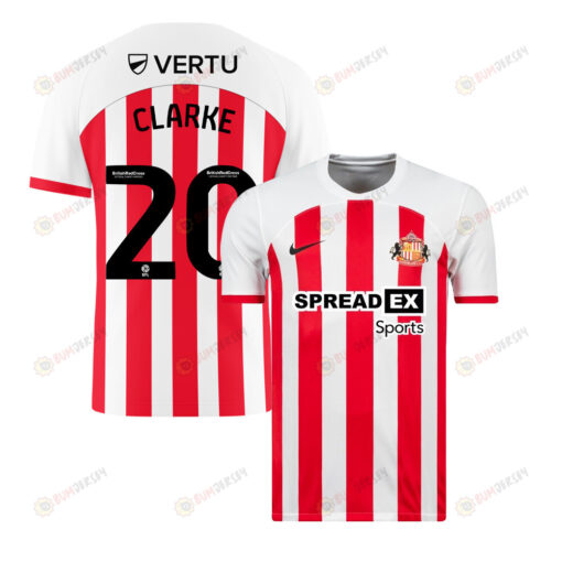 Jack Clarke 20 Sunderland A.F.C 2023-24 Home Men Jersey - White