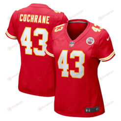 Jack Cochrane 43 Kansas City Chiefs Game Women Jersey - Red