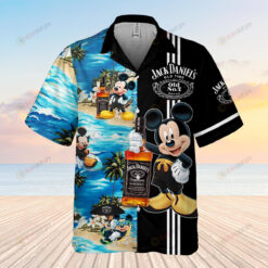 Jack Daniel's Mickey Mouse Summer Vibes Hawaiian Shirt Set