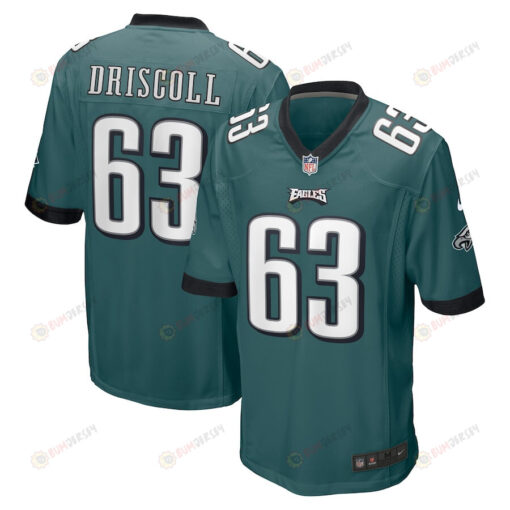 Jack Driscoll 63 Philadelphia Eagles Game Jersey - Midnight Green