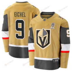 Jack Eichel 9 Vegas Golden Knights 2023 Stanley Cup Champions Patch Home Breakaway Player Jersey - Gold