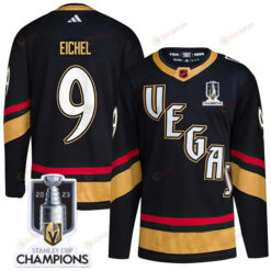 Jack Eichel 9 Vegas Golden Knights 2023 Stanley Cup Champions Patch Special Edition 2.0 Breakaway Jersey - Black