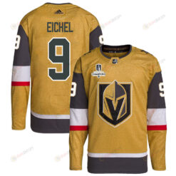 Jack Eichel 9 Vegas Golden Knights Stanley Cup 2023 Champions Patch Home Breakaway Men Jersey - Gold