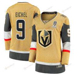 Jack Eichel 9 Vegas Golden Knights Women's 2023 Stanley Cup Champions Home Breakaway Jersey - Gold