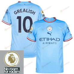 Jack Grealish 10 Manchester City 2022-2023 Home Men Jersey - Sky Blue