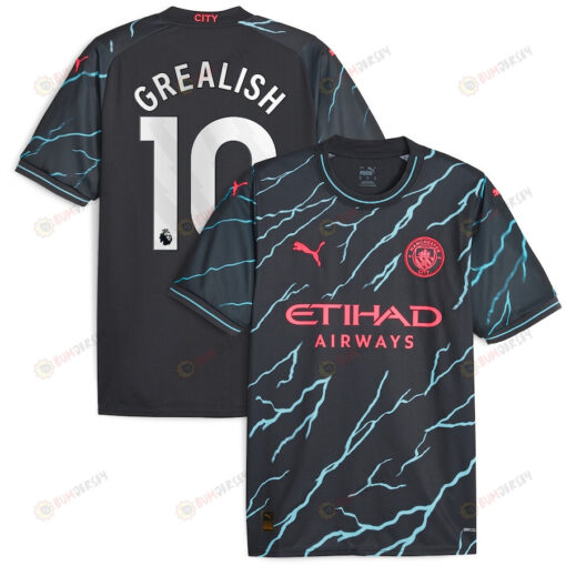 Jack Grealish 10 Manchester City 2023/24 Third Men Jersey - Navy