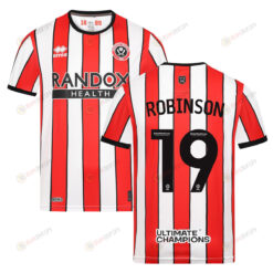 Jack Robinson 19 Sheffield United 2022-23 Home Jersey - Red/White Stripes