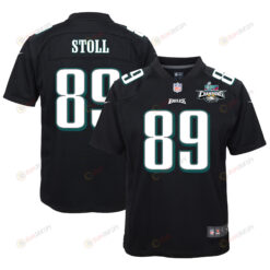 Jack Stoll 89 Philadelphia Eagles Super Bowl LVII Champions 2 Stars Youth Jersey - Black