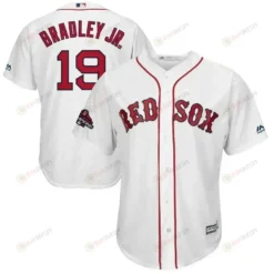 Jackie Bradley Jr. Boston Red Sox 2018 World Series Champions Team Logo Player Jersey - White
