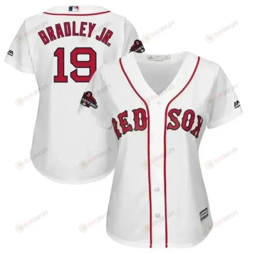 Jackie Bradley Jr. Boston Red Sox Women's 2020 World Series Champions Team Logo Player Jersey - White