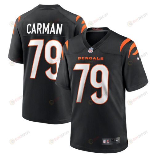 Jackson Carman 79 Cincinnati Bengals Game Jersey - Black